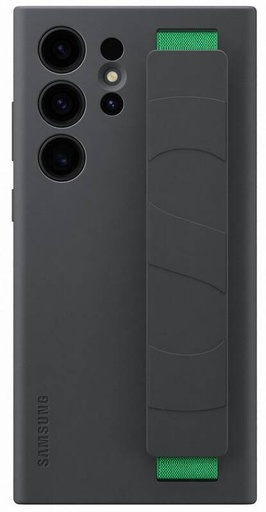 Samsung Galaxy S23 Ultra Silicone Cover etui z paskiem (Czarny)