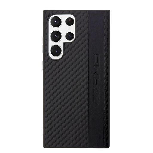 Samsung Galaxy S23 Ultra AMG karbon stripe wzorzysty silikonowy etui na plecki AMHCS23LBLSCA (Czarny)