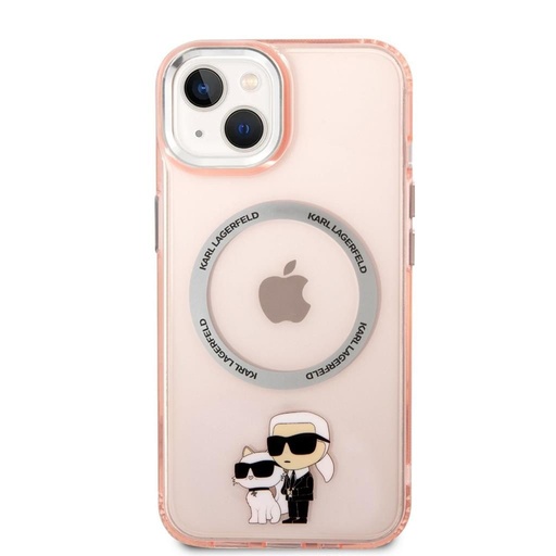 Apple iPhone 14 Plus Karl Lagerfeld MagSafe Compatible IML Karl and Choupette NFT etui (Różowy) – KLHMP14MHNKCIP