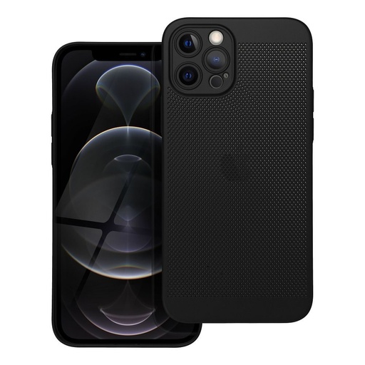 Apple iPhone 12 Pro Breezy perforowany plastik etui na plecki (Czarny)