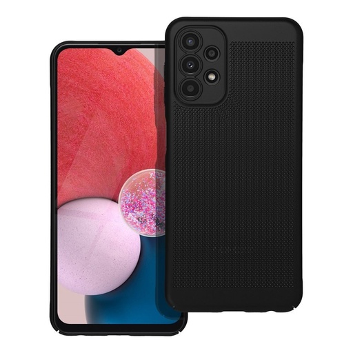 Samsung Galaxy A13 4G Breezy perforowany plastik etui na plecki (Czarny)
