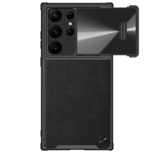 Samsung Galaxy S22 Ultra Nillkin camshield leather etui na plecki (Czarny)