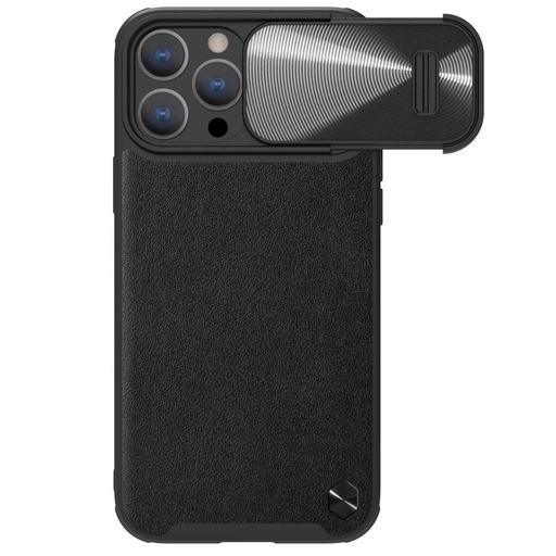 Apple iPhone 14 Pro Nillkin CamShield Leather S MagSafe etui na plecki (Czarny)