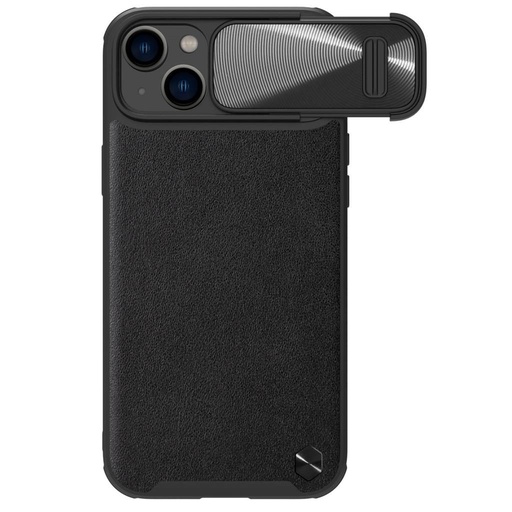 Apple iPhone 14 Nillkin CamShield Leather S MagSafe etui na plecki (Czarny)