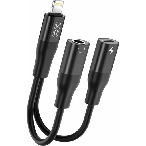 XO NB181B audio adapter (Czarny) – Lightning–3,5 mm + Lightning, Bluetooth transmisyjny z funkcją