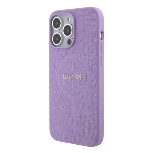 Apple iPhone 15 Pro Max Guess PU Saffiano MagSafe etui (Fioletowy) - GUHMP15XPSAHMCU