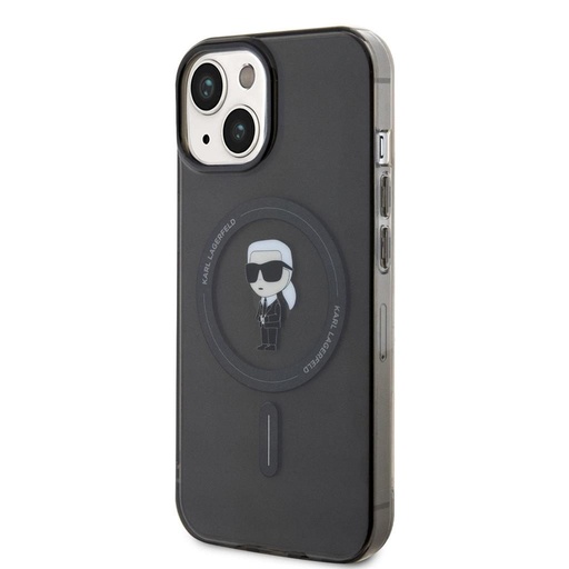 Apple iPhone 15 Karl Lagerfeld IML Ikoniczny MagSafe etui (Czarny) – KLHMP15SHFCKNOK
