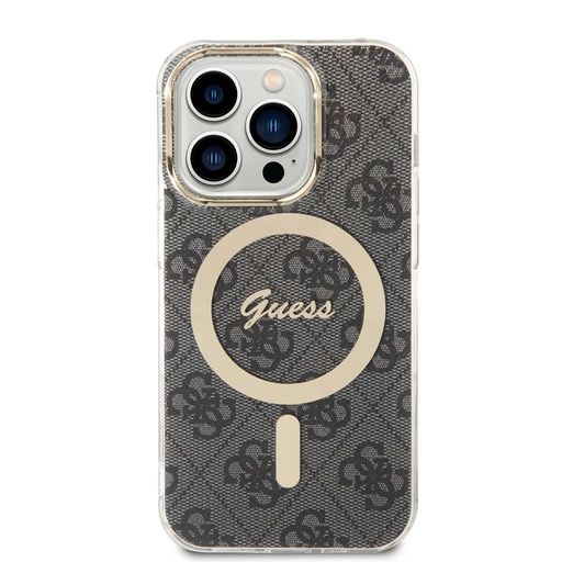 Apple iPhone 15 Pro Guess IML 4G MagSafe etui (Czarny) - GUHMP15LH4STK