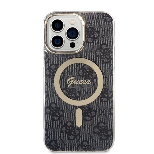 Apple iPhone 15 Pro Max Guess IML 4G MagSafe etui (Czarny) - GUHMP15XH4STK