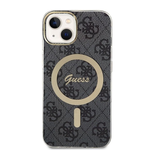 Apple iPhone 15 Guess IML 4G MagSafe etui (Czarny) - GUHMP15SH4STK