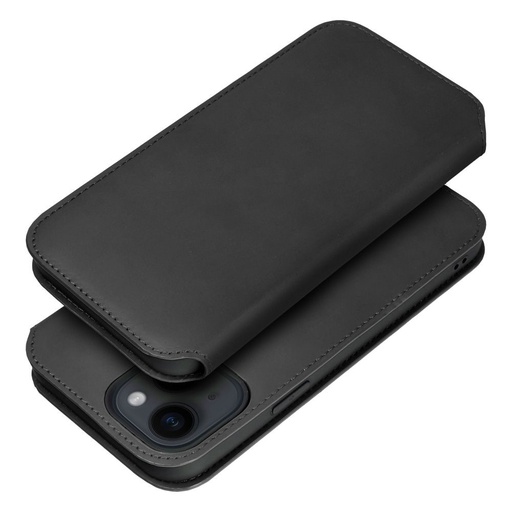 Apple iPhone 15 Plus Dual pocket etui z klapką (Czarny)