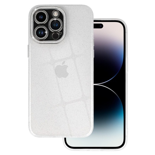 Apple iPhone 12 Pro liquid glitter camera etui na plecki (Przezroczysty)