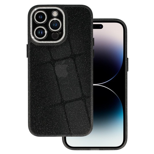 Apple iPhone 13 Pro Max liquid glitter camera etui na plecki (Czarny)