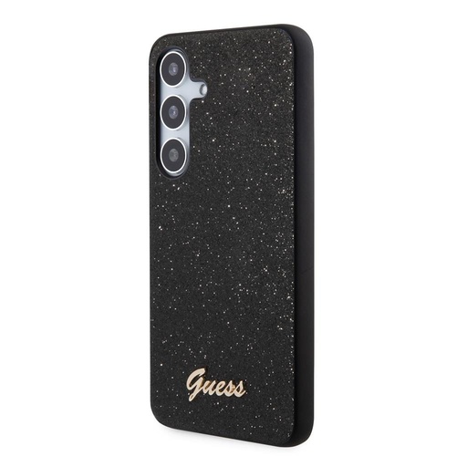 Samsung Galaxy S24+ Guess Glitter Flakes Metal Logo etui (Czarny) - GUHCS24MHGGSHK