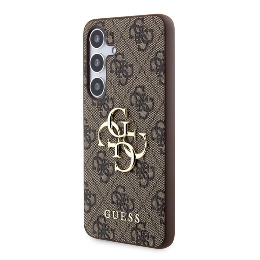 Samsung Galaxy S24+ Guess PU 4G Metal Logo etui (Brązowy) - GUHCS24M4GMGBR