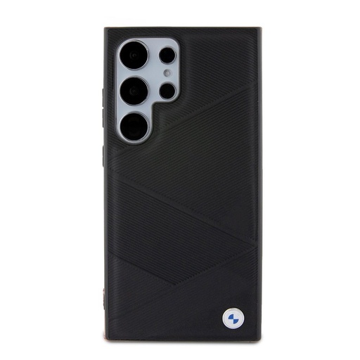Samsung Galaxy S24 Ultra BMW Signature Leather etui – Metal Logo (Czarny) - BMHCS24L23RCGPK