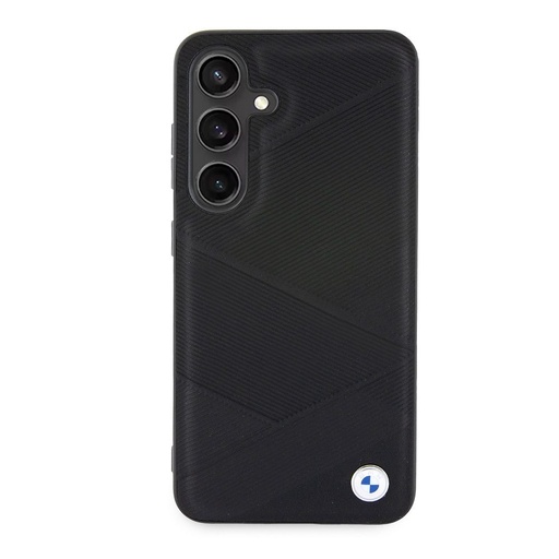 Samsung Galaxy S24 BMW Signature Leather etui – Metal Logo (Czarny) - BMHCS24S23RCGPK