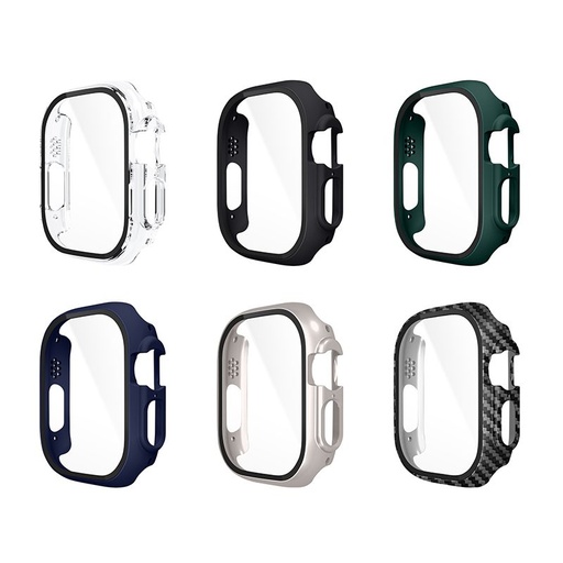 Apple Watch Ultra Hoco WS6 Shadow series etui zintegrowany z ochroną ekranu (Czarny)