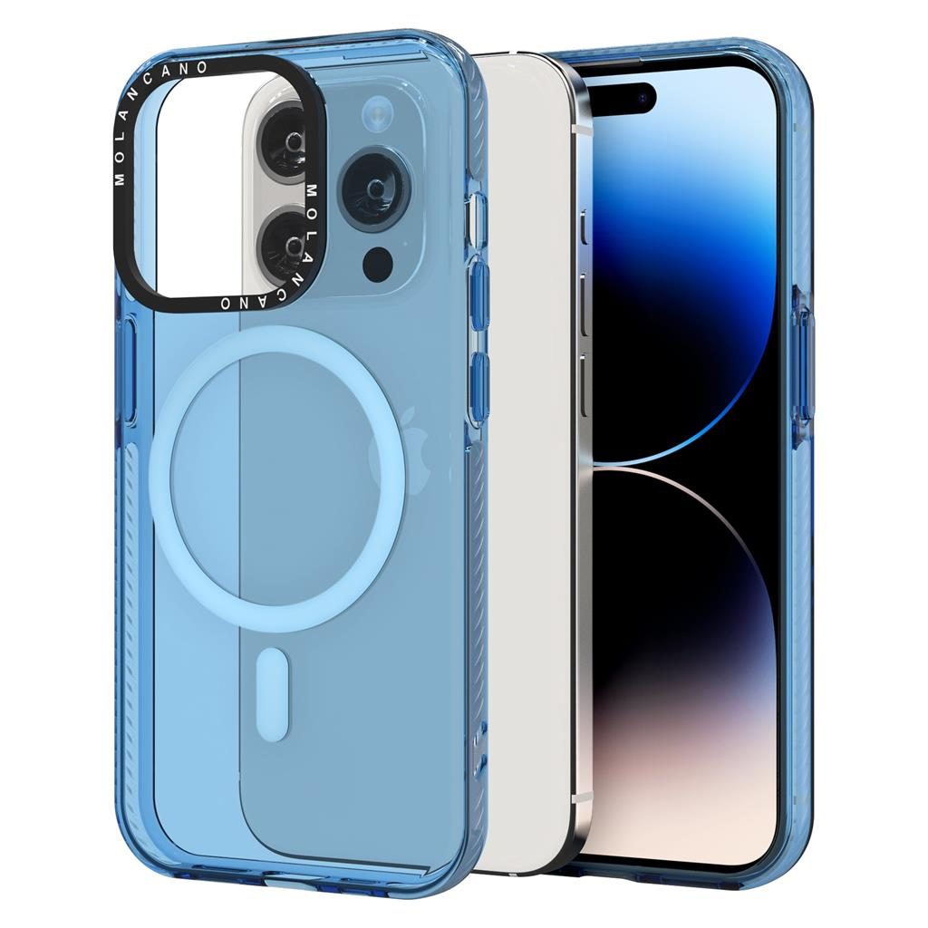 Apple iPhone 14 MOLAN CANO rainbow TPU MAGSAFE hátlap tok (Kék)