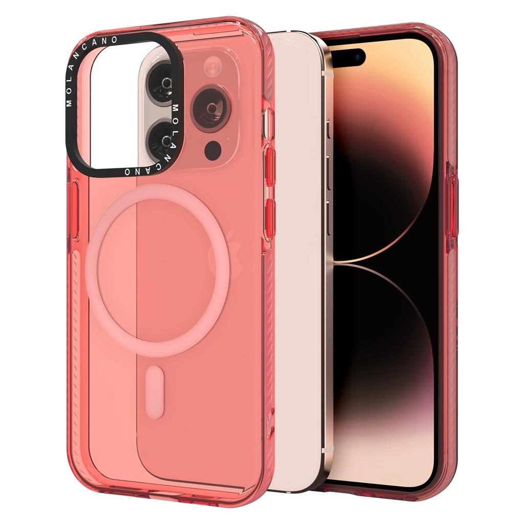 Apple iPhone 14 MOLAN CANO rainbow TPU MAGSAFE hátlap tok (Narancssárga)