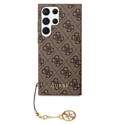 Samsung Galaxy S23 Ultra Guess 4G Charms etui (Brązowy) - GUHCS23LGF4GBR