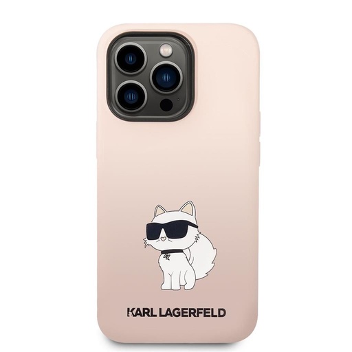 Apple iPhone 14 Pro Karl Lagerfeld Liquid Silicone Choupette NFT etui (Różowy) – KLHCP14LSNCHBCP