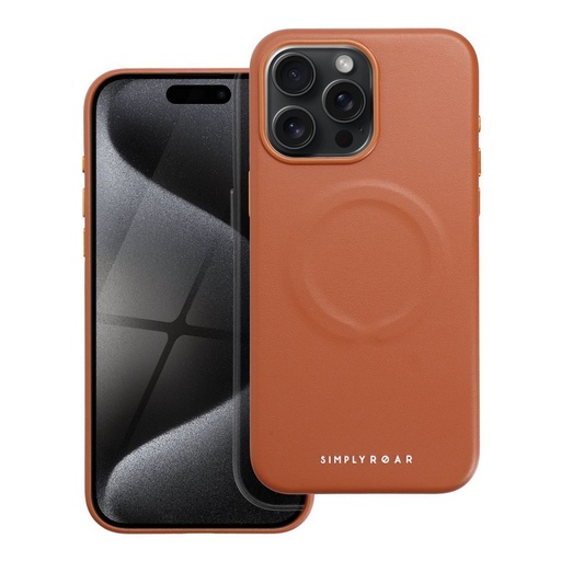 Apple iPhone 15 Pro Max Roar Leather magsafe etui na plecki (Brązowy)
