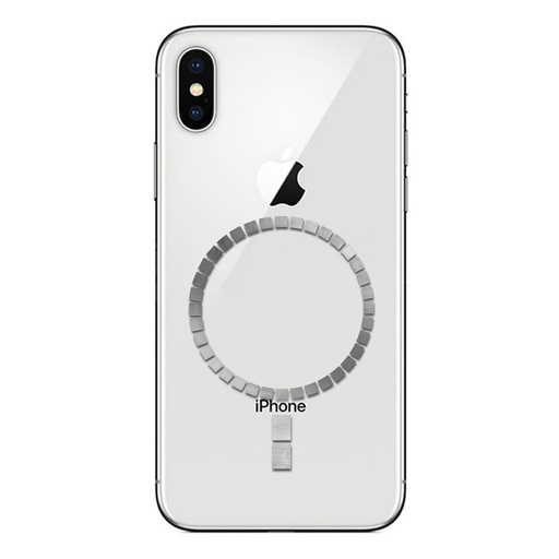 magsafe kompatybilny uniwersalny metal krążek ze stabilizatorem szary