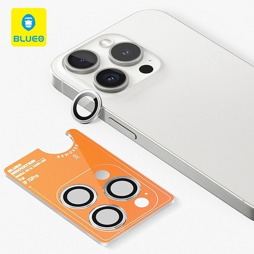 Apple iPhone 15 Pro Max BLUEO metal frame aparat ochronny szary