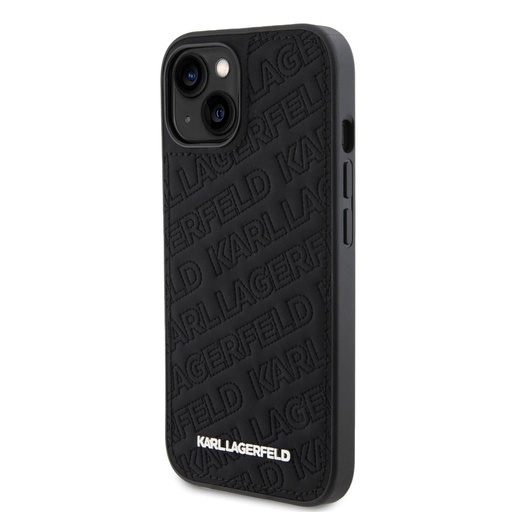 Apple iPhone 15 Karl Lagerfeld PU Quilted Pattern etui (Czarny) – KLHCP15SPQKPMK