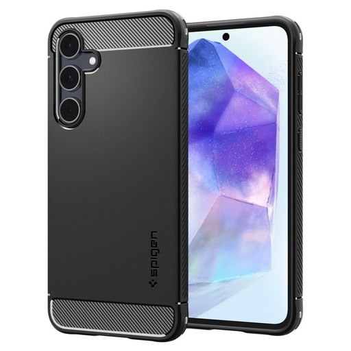 Samsung Galaxy A55 Spigen Rugged armor wstrząsoodporny etui Czarny