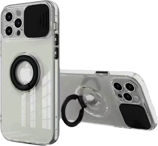 Apple iPhone 12 lens bumper etui na plecki (Czarny)