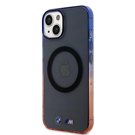 Apple iPhone 15 BMW M Collection IML Gradient Bumper MagSafe etui (Szary) - BMHMP15SHTGE