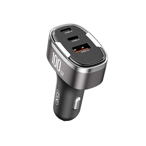 XO CC61 samochodowy szybka ładowarka 2 PD + QC 3.0 ze złączem 100W (Czarny)