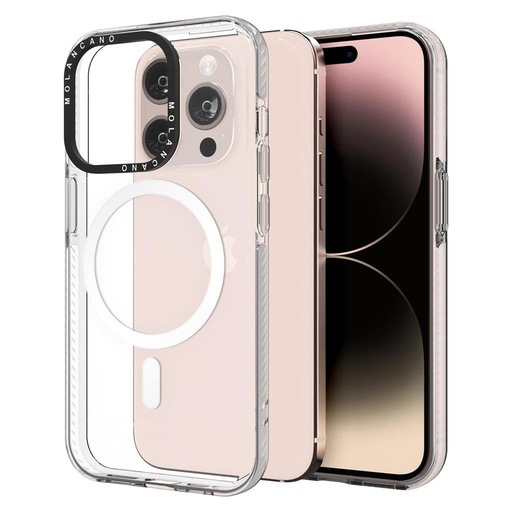 Apple iPhone 16 MOLAN CANO rainbow TPU magsafe etui na plecki (Przezroczysty)