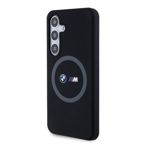 Samsung Galaxy S24 BMW M Printed Round MagSafe silikonowy etui (Czarny) - BMHMS24S23SROK