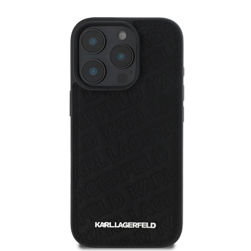 Apple iPhone 16 Pro Karl Lagerfeld PU Quilted Pattern etui (Czarny) – KLHCP16LPQKPMK