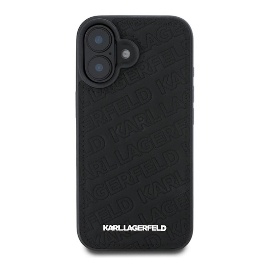 Apple iPhone 16 Karl Lagerfeld PU Quilted Pattern etui (Czarny) – KLHCP16SPQKPMK