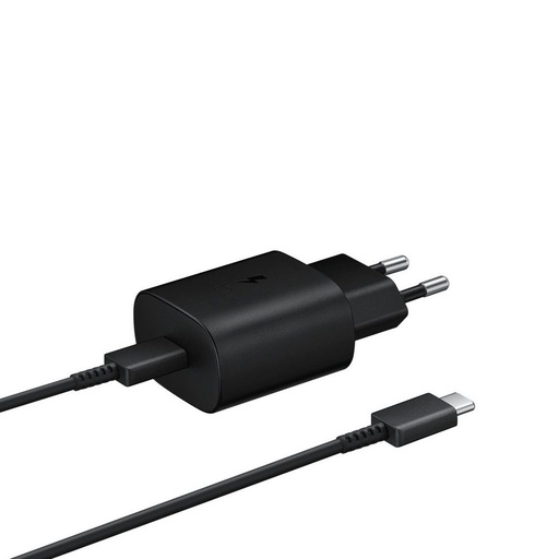 Samsung PD szybka ładowarka USB-C z kablem 25W (Czarny)