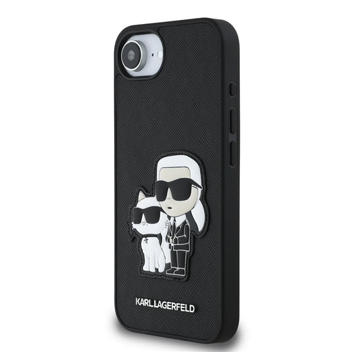 Apple iPhone 16e Karl Lagerfeld PU Saffiano Karl and Choupette etui (Czarny) – KLHCPSE4SANKCPK