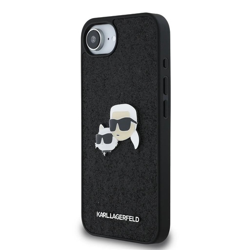 Apple iPhone 16e Karl Lagerfeld Fixed Glitter Metal K&CH etui (Czarny) – KLHCPSE4PFGKCPK