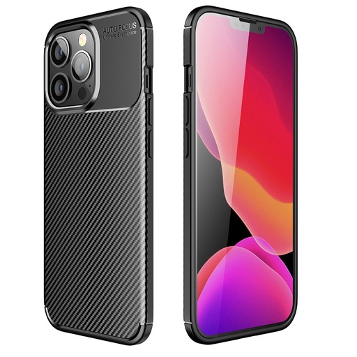 Samsung Galaxy A55 carbon fiber silikonowy etui na plecki (Czarny)