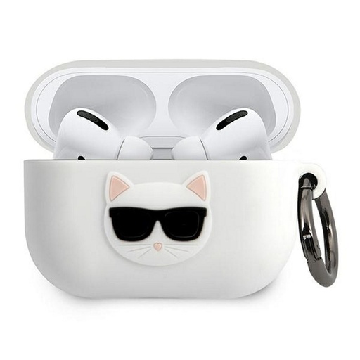 Apple AirPods Pro Karl Lagerfeld etui silikonowe Choupette (Biały) – KLACAPSILCHWH
