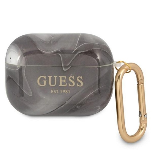 AirPods Pro Guess Marble etui (Czarny) - GUAPUNMK