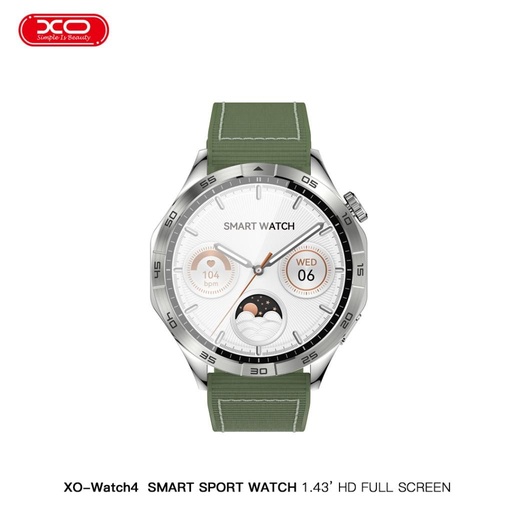 XO Watch 4 AMOLED smartwatch (Zielony) – zegarek sportowy, odbieranie połączeń, kolorowy ekran