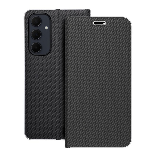 Samsung Galaxy A35 Lunca carbon etui z klapką (Czarny)