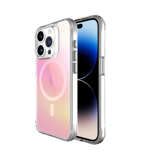 Apple iPhone 15 Pro TOKO Pure rainbow magsafe etui na plecki (Różowy)