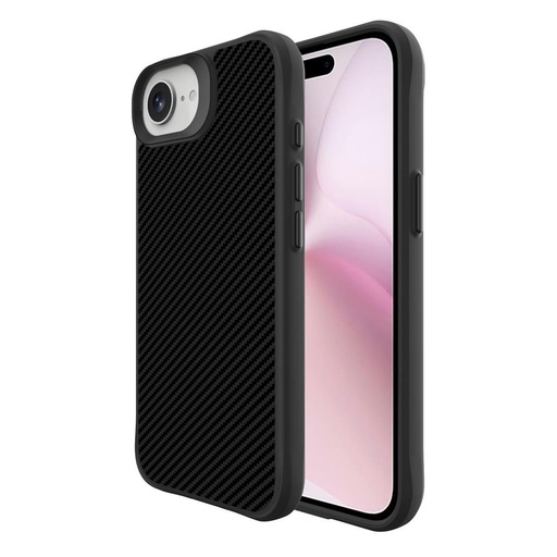 Apple iPhone 16e TOKO Carbon fiber etui na plecki (Czarny)