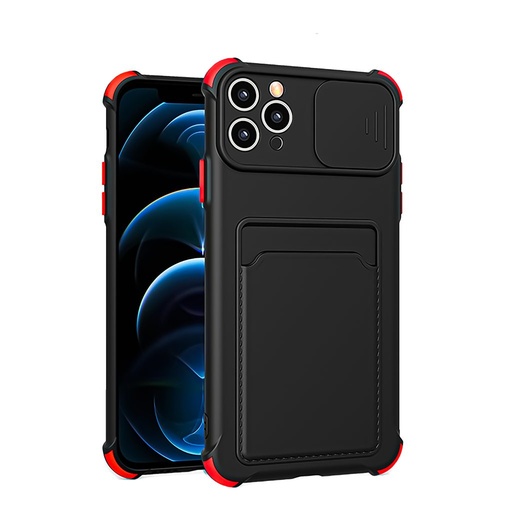 Apple iPhone 12 colored buttons wstrząsoodporny etui na plecki (Czarny)