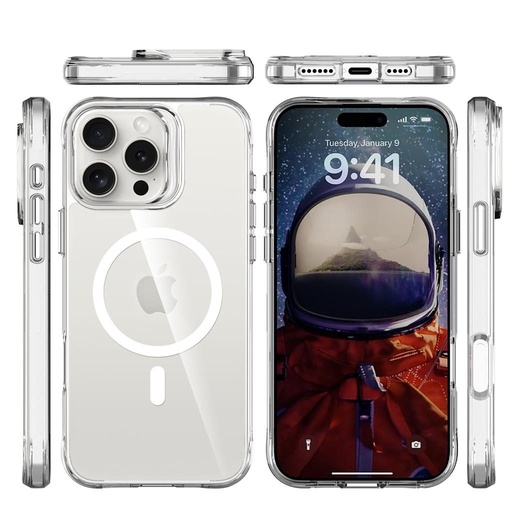 Apple iPhone 16 Pro Max TOKO Pure MagSafe etui na plecki (Przezroczysty)